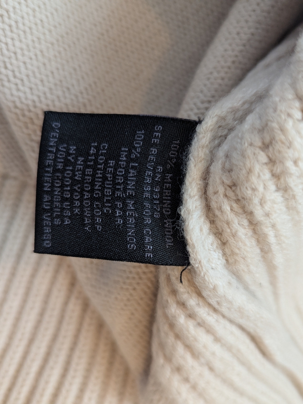 Magaschoni Cream Collared Wool Sweater Medium V Neck Old Money Johnny Collar - Picture 6 of 8